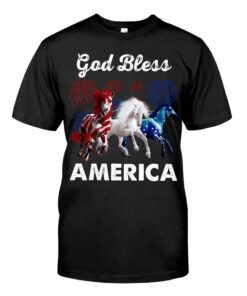 God bless America Horse, 4th of July, Independence Day Shirt UKTO3290503