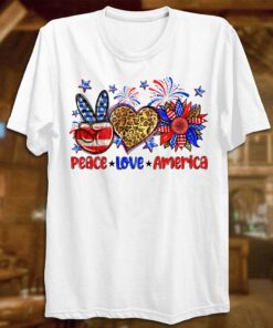 Peace Love Freedom Shirt, 4th Of July Shirt, Independence Day Shirt QFTO3290504