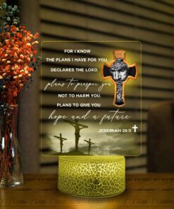 Christmas Gift, Bible Verse Jesus 3D Lamp, Jesus Night Light UKTO3270501