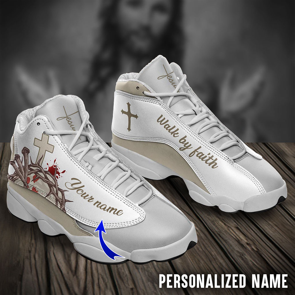 Personalized Name Walk By Faith Jesus Shoes UKHA3100602