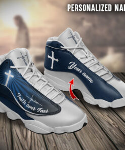 Personalized Jesus Faithful Stride Inspirational Sneakers, Have Faith In Jesus Shoes UKHA3100604
