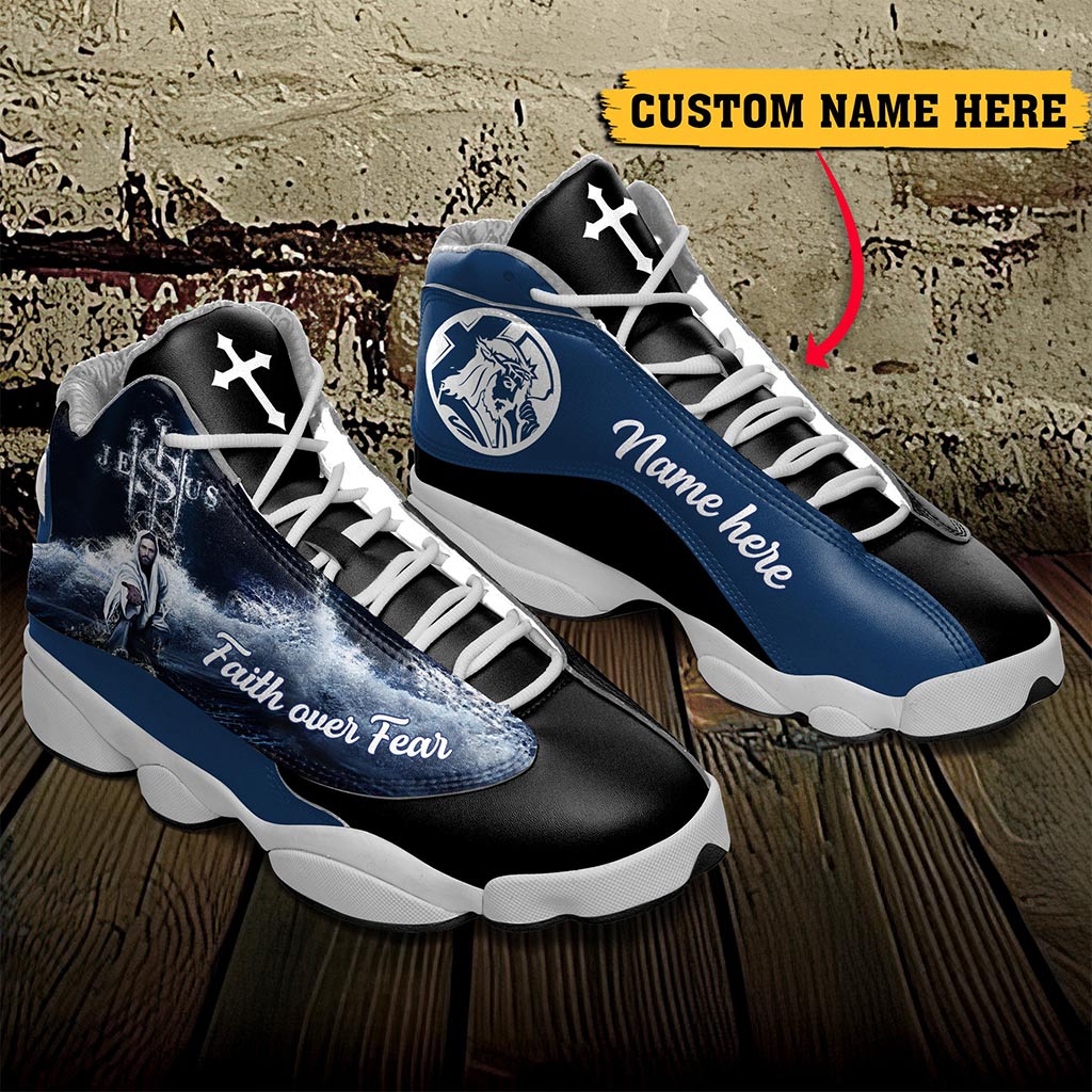 Personalized Name Jesus Faith over Fear JD13 Shoes QFYY3130601