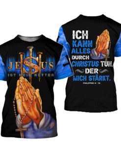 Jesus 3D Allover Bedruckte Kleidung QFDT231106D