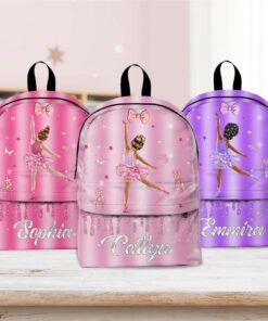 Personalized Kids Name Back To School Backpack, Ballet Backpack QFUU3310701