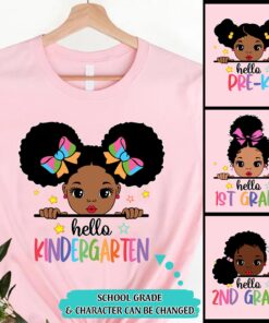 Personalized School Grade Hello Kindergarten Back To school Shirt Gift For Kid UKHM040701