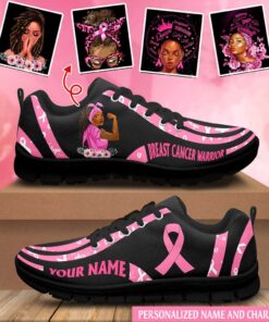 Personalized Name Breast Cancer Awareness Shoes UKUU3300801