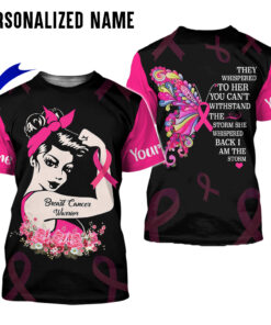 Personalized Name Breast Cancer Warrior All Over Printed Clothes DHHA040803