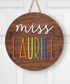 Personalized Teacher Name Door Sign, Teacher Gifts QFTO3070802