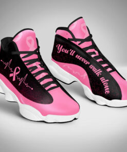 Breast cancer Awareness shoes, You'll Never Walk Alone Gift for Cancer Warriors UKHA3150801