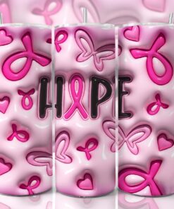 Breast Cancer Inflated Skinny Tumbler QFHA3210806
