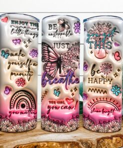 3D My God Is Inflated Tumbler , Christian Skinny Tumbler , 3D Faith Bible Verse Inflated Skinny Tumbler QFYY3210804