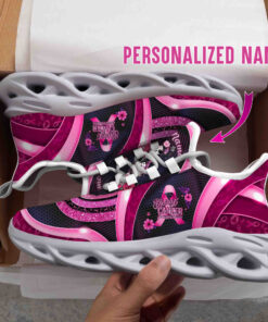 Personalized Name Breast Cancer Shoes , Ribbon Breast Cancer Sneakers QFTZ3290806