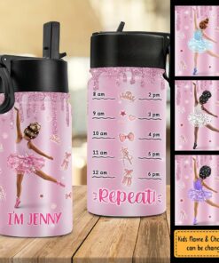 Personalized Kids Name Back To School Water Bottle, Ballet Water Bottle QFUU3020801