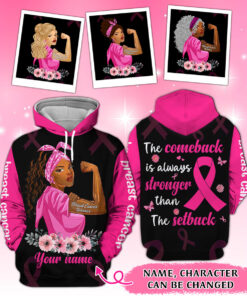 Personalized Name Breast Cancer 3D All Over Printed Clothes QFTO3080801