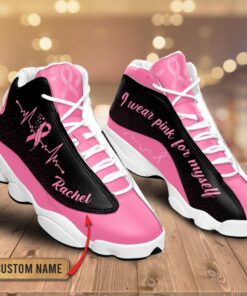 Personalized Name Breast Cancer I Wear Pink For Myself Shoes UKTD3250803