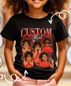 Custom Photo Bootleg Rap Kid Tee, Vintage Graphic 90s kids shirt QFTD3171001