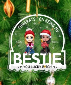 Custom Bestie/Sister Acrylic Ornament QFTD3101001