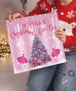 Personalised Christmas Eve Box Wooden Ballet, Custom Wooden Gift Box For Chirden , Nutcracker Girls Ballerina Gift Gifts, Traditional Gifts QFTO3201001