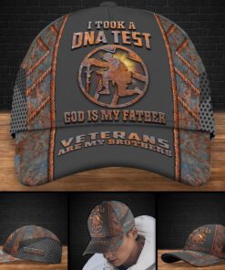 Personalized Name American Veteran Classic Cap, Veteran Hat, Gifts For Veteran, US Military, Veterans Are My Brothers Hat, Jesus Veteran Hat UKTZ3031003