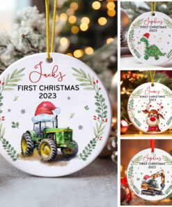 Custom Name Baby's First Christmas Ceramic Ornament QFUU3031104