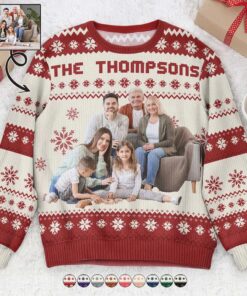 Custom Photo Christmas Family Xmas, Personalized Family Photo Ugly Sweater, Ugly Christmas Pattern, Christmas Sweatshirt, Christmas Gift QFTD3101101