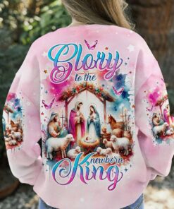 Glory To The NewBorn King Floral Christmas Women's 3D All Over Printed Clothes QFTD3251104