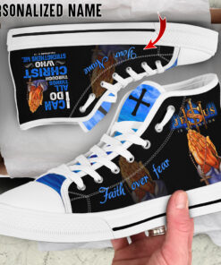 Personalized I Can Do All Things Through Christ Who Strengthens Me Jesus High Top Shoes, Religious Gift Christian Gift for man UKUU3231202