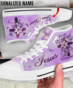 Personalized Name Lord Stood With Me Shoes, Religious Gift, Jesus High Top Shoes UKUU3281201