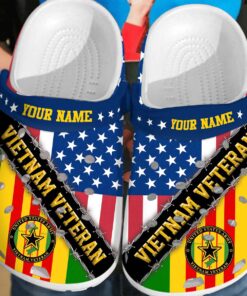Personalized Name Vietnam Veteran Clogs UKDM4170101