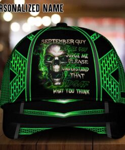 Personalized Name September Skull Guy Cap QFYY4050109