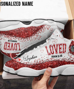 Personalized Name Love John 3:16 Jesus Shoes For Valentine UKTO4090101