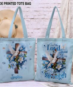 Personalized Name Lord Stood With Me, Jesus Tote Bag UKUU4030103