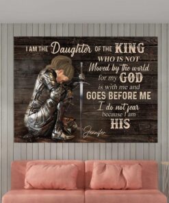 Personalized Woman Warrior, I Am The Daughter Of The King, Do Not Fear Because I Am His Canvas QFYY4300102