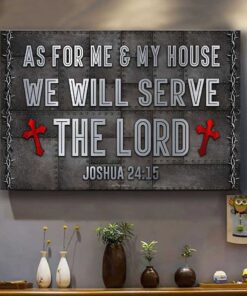 As For Me And My Hous We Will Serve The Lord Wall Art Canvas UKUU4290101
