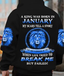 Personalized Name January Lion Guy 3D All Over Printed Clothes UKUU4100101