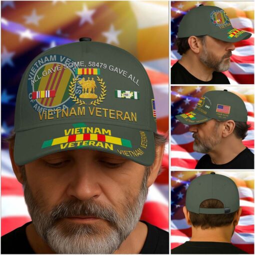 Personalized Name 3D All Over Printed All Gave Some 58479 Gave All Vietnam Veteran Cap QFTD4120103 - Image 3