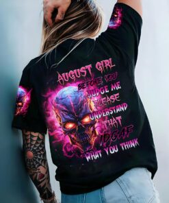 Personalized Name August Skull Girl 3D All Over Printed Clothes QFYY4190108