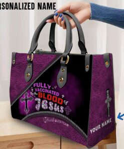 Personalized Name Jesus Leather Handbag With Handle QFTD3291206