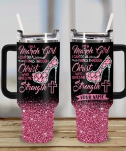 Personalized Name March Girl 40 Oz Tumbler HXHA4100103