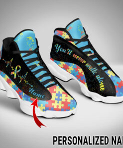 Personalized Name You'll Never Walk Alone Autism Shoes UKUU4230207