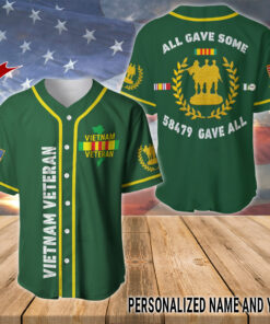 Personalized Name Vietnam Veteran Baseball Jerseys UKUU4220201