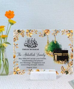 Personalised Umrah Mubarak Acrylic Rectangle Plaque QFUU4220202