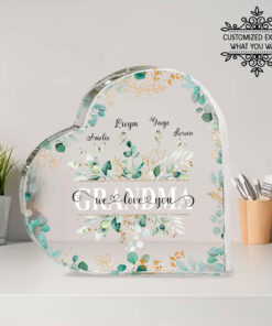Grandma Heart Shape Acrylic Plaque QFUU140302