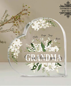 Grandma Heart Shape Acrylic Plaque QFUU140301