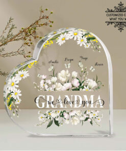 Grandma Heart Shape Acrylic Plaque QFUU140304