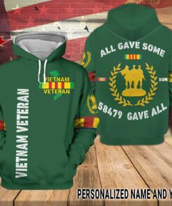 Personalized Name All Gave Some 58479 Gave All Vietnam Veteran 3D All Over Printed Clothes UKUU4280204