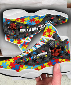 Autism Warrior Fight For My Son Autism Awareness Shoes, Autism Shoes QFTO180202