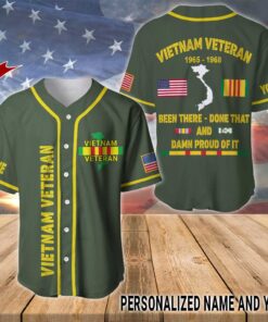 Personalized Name Vietnam Veteran Baseball Jerseys UKUU4290206