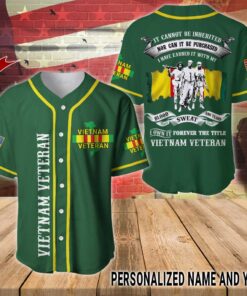 Personalized Name Vietnam Veteran Baseball Jerseys UKUU4270205