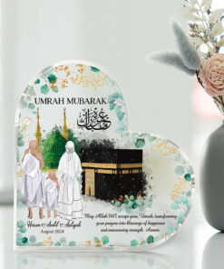 Umrah Mubarak Heart Acrylic Plaque, Personalised Islamic Gifts, Hajj Mubarak gift, Umrah Mubarak, Umrah Kaaba gift, Ramadan Mubarak, Eid Mubarak QFHA4220202